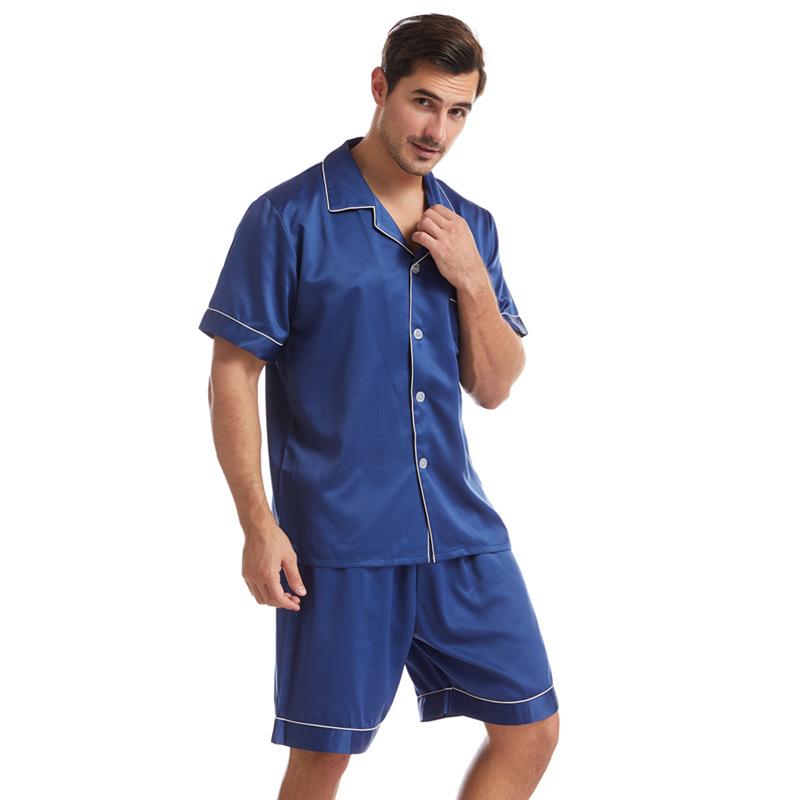 Men' Sleepwear Summer Pajama Shorts Plus Size XL Faux Silk Male Set Leisure Short Sleeve Home Wear Satin Sleep MA50247, Black
Men' Sleepwear Summer Pajama Shorts Plus Size XL Faux Silk Male Set Leisure Short Sleeve Home Wear Satin Sleep MA50247, Black