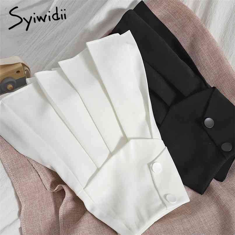 Double Breasted High Waist White Pleated Mini Skirt Women Zipper A-Line Unicolor Summer Clothes Korean Fashion 210607, Black
Double Breasted High Waist White Pleated Mini Skirt Women Zipper A-Line Unicolor Summer Clothes Korean Fashion 210607, Black
