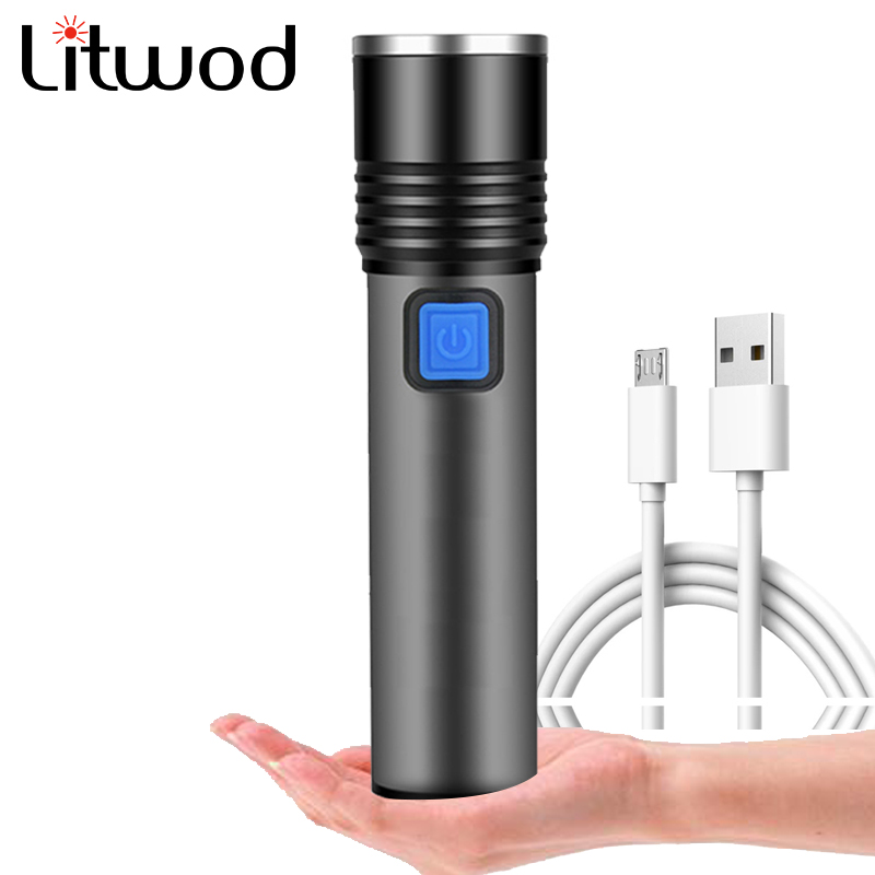 USB Rechargeable LED Flashlight With T6 LED Built-in 1200mAh lithium battery Waterproof camping light Zoomable Torch
USB Rechargeable LED Flashlight With T6 LED Built-in 1200mAh lithium battery Waterproof camping light Zoomable Torch