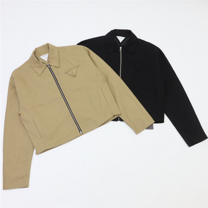 Mens and Womens Long-sleeved Jacket Correct Version BV Zipper Cardigan Jacket with Triangle Coat, Black
Mens and Womens Long-sleeved Jacket Correct Version BV Zipper Cardigan Jacket with Triangle Coat, Black