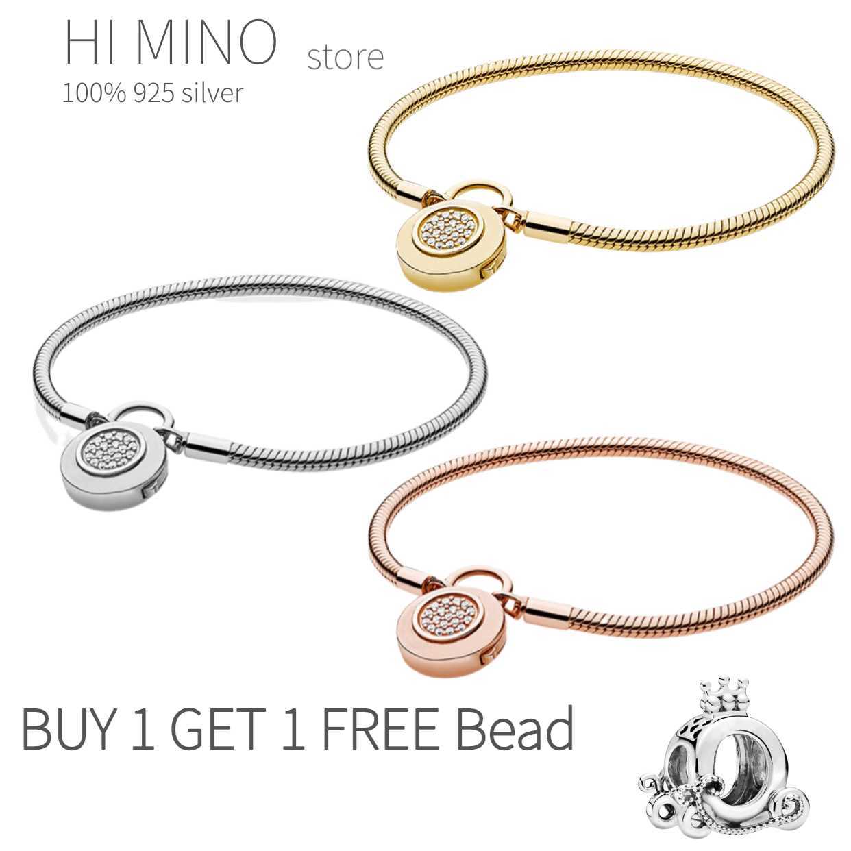 100% 925 sterling silver Women fit original Pan charm chain Snake bracelet lock style classic DIY jewelry
100% 925 sterling silver Women fit original Pan charm chain Snake bracelet lock style classic DIY jewelry