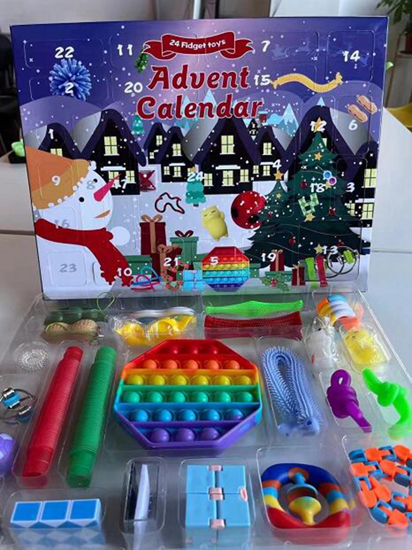 24PC Set Christmas Fidget Toys Advent Calender Blind Box Gifts Simple Dimple Decompression Toy Soft Squeeze Logical Reasoning Training Novelty Gift
24PC Set Christmas Fidget Toys Advent Calender Blind Box Gifts Simple Dimple Decompression Toy Soft Squeeze Logical Reasoning Training Novelty Gift