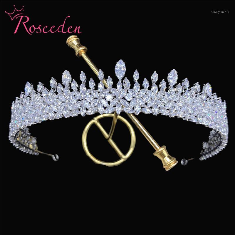 Hair Clips & Barrettes Fashion Zirconia Bridal Headband Classic CZ Tiaras Crowns Headwear For Wedding Prom Tiara RE4315, Golden;silver
Hair Clips & Barrettes Fashion Zirconia Bridal Headband Classic CZ Tiaras Crowns Headwear For Wedding Prom Tiara RE4315, Golden;silver