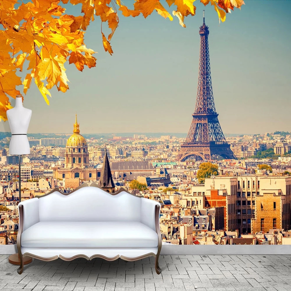 Custom 3D Photo Wallpaper Eiffel Tower European City Maple Leaf Picture Living Room Bedroom TV Backdrop Mural, As show
Custom 3D Photo Wallpaper Eiffel Tower European City Maple Leaf Picture Living Room Bedroom TV Backdrop Mural, As show