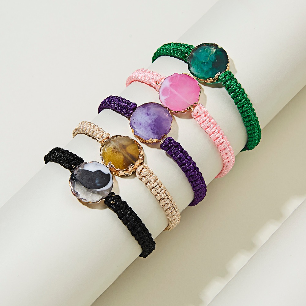 Adjustable Bracelet Geometric Round Imitation Natural Stone Resin Hand-woven Bracelet Wholesale Women Accessories
Adjustable Bracelet Geometric Round Imitation Natural Stone Resin Hand-woven Bracelet Wholesale Women Accessories