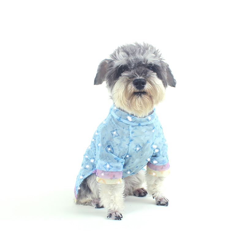 French Luxury Designer Pet Dog Apparel Summer L Old flower Mesh Shirt Short Sleeves Teddy Cat Two Legs Wear For Middle Small Dogs Clothes SMLXLXXL, Blue
French Luxury Designer Pet Dog Apparel Summer L Old flower Mesh Shirt Short Sleeves Teddy Cat Two Legs Wear For Middle Small Dogs Clothes SMLXLXXL, Blue