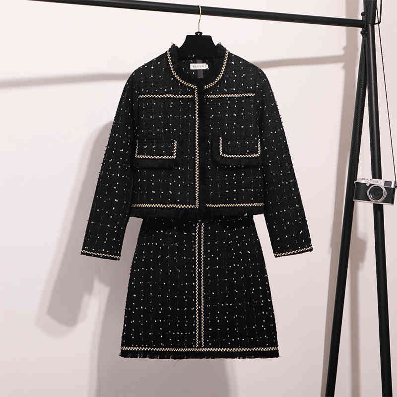 skirt Autumn Winter Runway Women Tweed Cardigan Short Jacket Coat + Bodycon Mini Dress Ladies Fringed Tassels Woolen 2 Piece Set V3N6, Black
skirt Autumn Winter Runway Women Tweed Cardigan Short Jacket Coat + Bodycon Mini Dress Ladies Fringed Tassels Woolen 2 Piece Set V3N6, Black