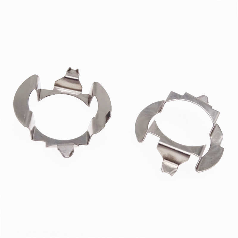 2pcs Mercedes-Benz E Class ML350 Car Headlight Bulb Holder Adapter H7 LED Lamp Metal Retainer Clips for VW Touareg Skoda