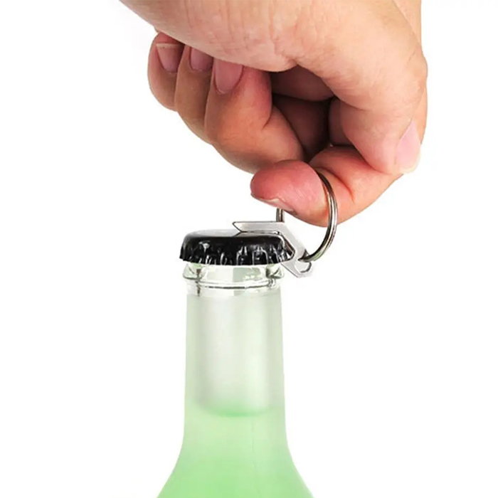 Porte-clés Alliage de Titane Creative Mini Opener Acier Inoxydable Multi-fonction Outdoor EDC Gadget