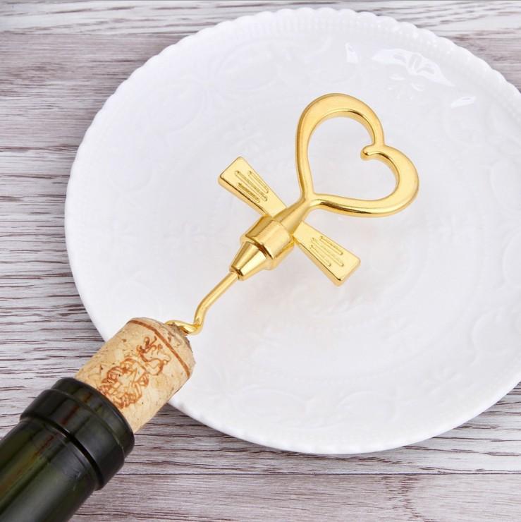 2021 Wine Bottle Opener Heart Shaped Novelty Great Combination Corkscrew Stopper Elegant Heart Shaped Sets Wedding Favors Gift