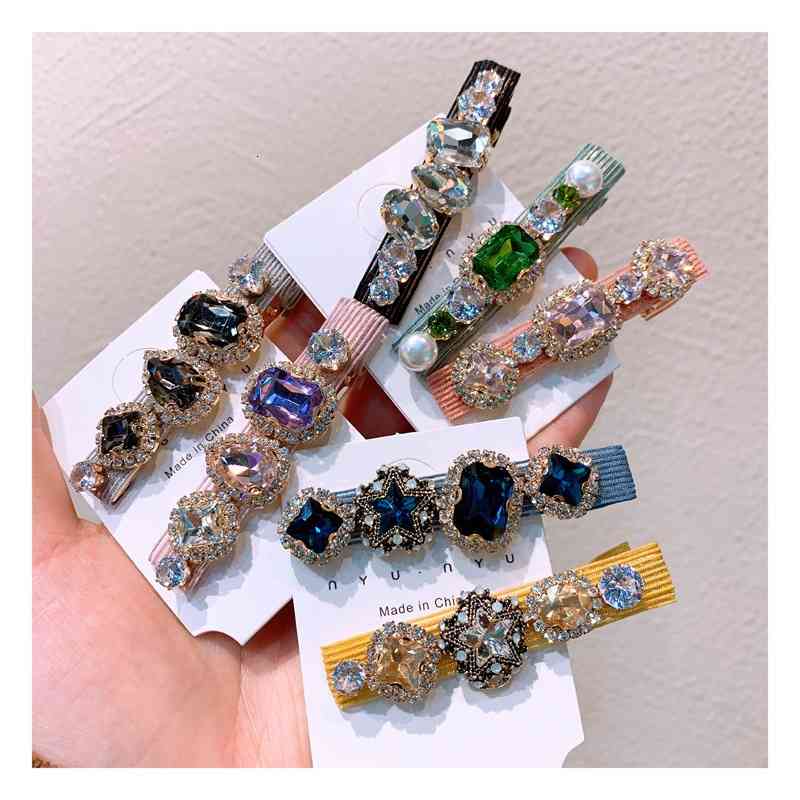 Barrettes Hairpin Korean Early Spring New Designer Baroque Rhinestone Cream Department Versatile Heavy Industry Side Clip Jewelry, Golden;silver
Barrettes Hairpin Korean Early Spring New Designer Baroque Rhinestone Cream Department Versatile Heavy Industry Side Clip Jewelry, Golden;silver