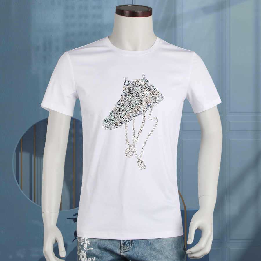 80 thread count double-sided mercerized cotton Xinjiang summer men's short sleeve T-shirt round neck ice silk high-end feeling ha, White
80 thread count double-sided mercerized cotton Xinjiang summer men's short sleeve T-shirt round neck ice silk high-end feeling ha, White