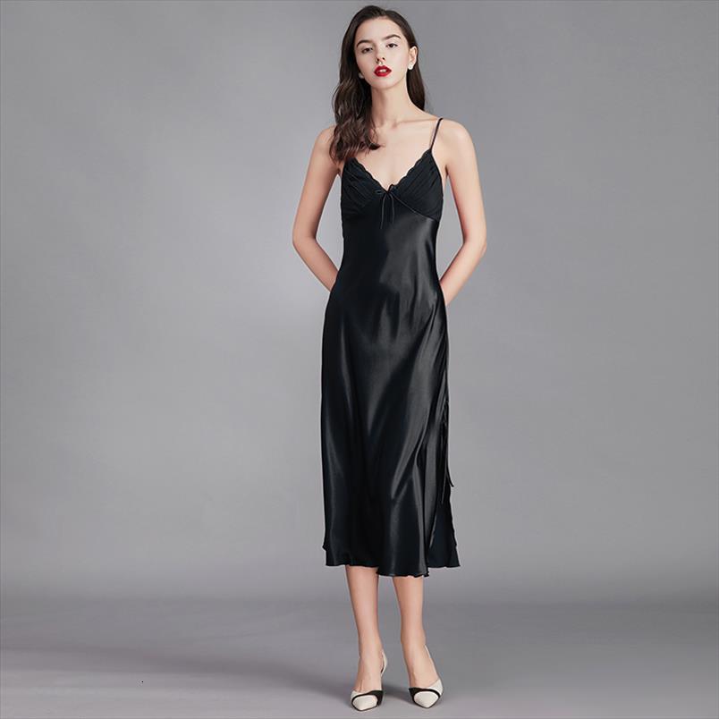 night dress lingerie silk womens sleepwears nightgown summer clothes chemise de nuit robe nuisette long ladies home, Black;red
night dress lingerie silk womens sleepwears nightgown summer clothes chemise de nuit robe nuisette long ladies home, Black;red