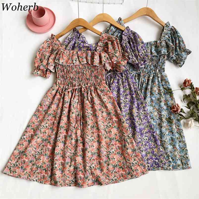 Vestido De Mujer Summer Sweet Square Collar Floral Bow Short-sleeve Dress Women Ruffle Elastic Waist Slim Pleated Dresses 210519, Blue
Vestido De Mujer Summer Sweet Square Collar Floral Bow Short-sleeve Dress Women Ruffle Elastic Waist Slim Pleated Dresses 210519, Blue