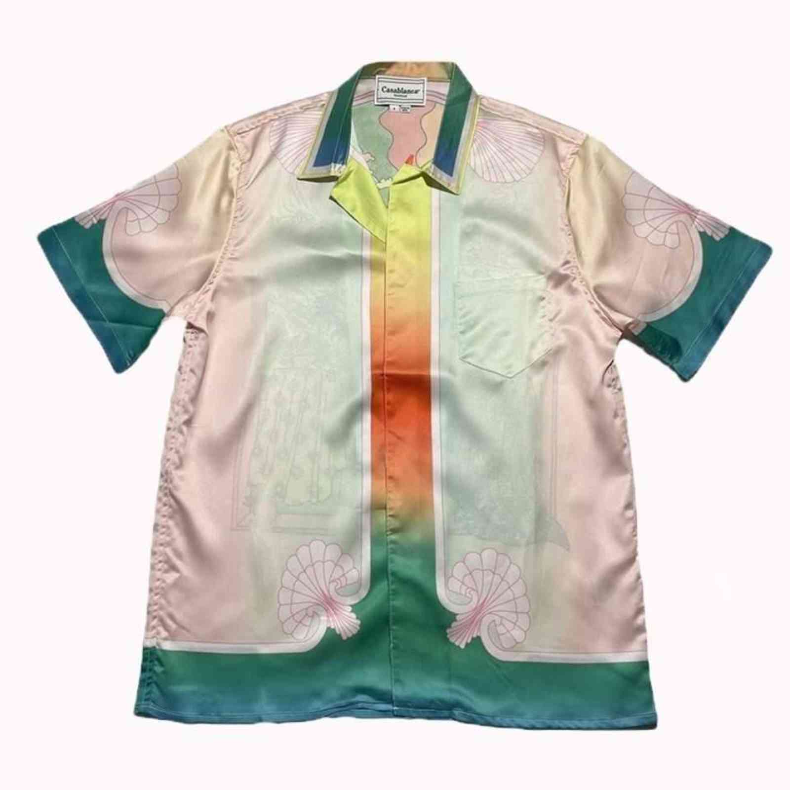 Casablanca Sicilian summer fairy tale dream short sleeve shirt men' and women' same style European and American style loose Korean version, Beige
Casablanca Sicilian summer fairy tale dream short sleeve shirt men' and women' same style European and American style loose Korean version, Beige