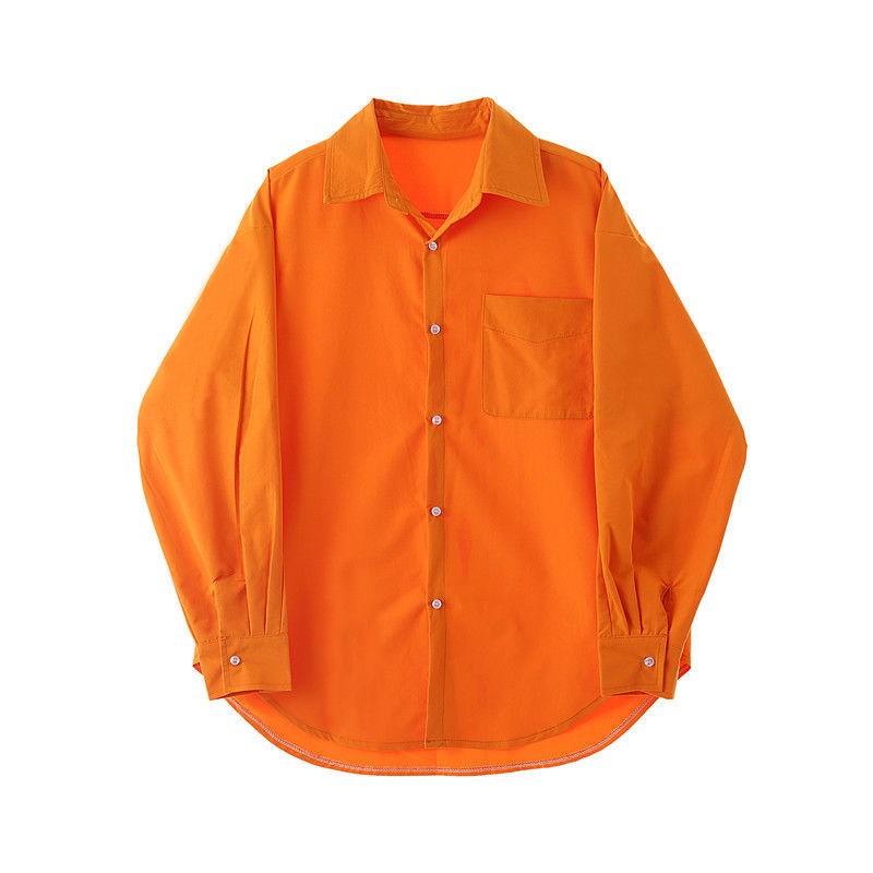 IEFB /men's wear Two-wear shirt male's fashionable bright color hollow out long sleeve shirt korean style tops 9Y2781 210524