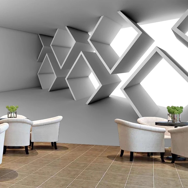 Custom Wallpaper 3D Stereoscopic Extension Space Painting Living Room Sofa TV Background Decoration Mural Waterproof