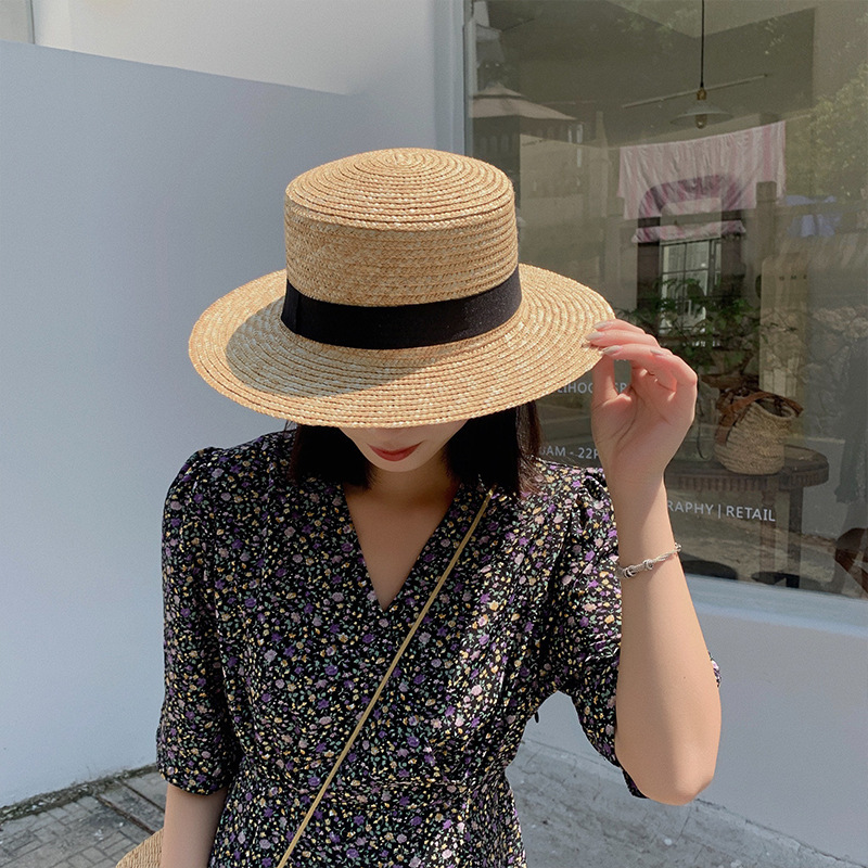Lafite straw hat female sunscreen hat beach net red flat top summer Korean versatile woven fisherman's hat, Small white eaves
Lafite straw hat female sunscreen hat beach net red flat top summer Korean versatile woven fisherman's hat, Small white eaves