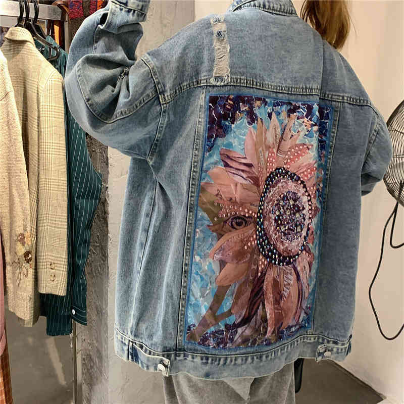 Women's Jackets Yyczf women denim women's jacket spring boho sequins floral extensions long sleeve outerwear feminine dress femme O5EE, 1# shoe box 
Women's Jackets Yyczf women denim women's jacket spring boho sequins floral extensions long sleeve outerwear feminine dress femme O5EE, 1# shoe box