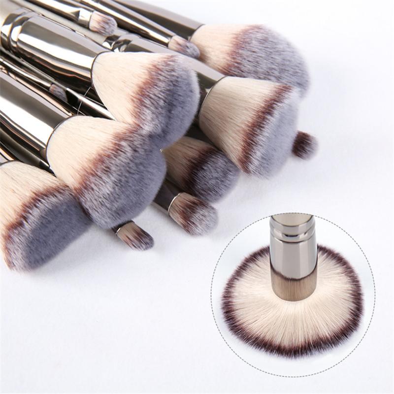 Makeup Brushes Professional 15pcs Champagne Set Foundation Powder Blush Eyeshadow Concealer Lip Eye Cosmetics For Make Up Tools