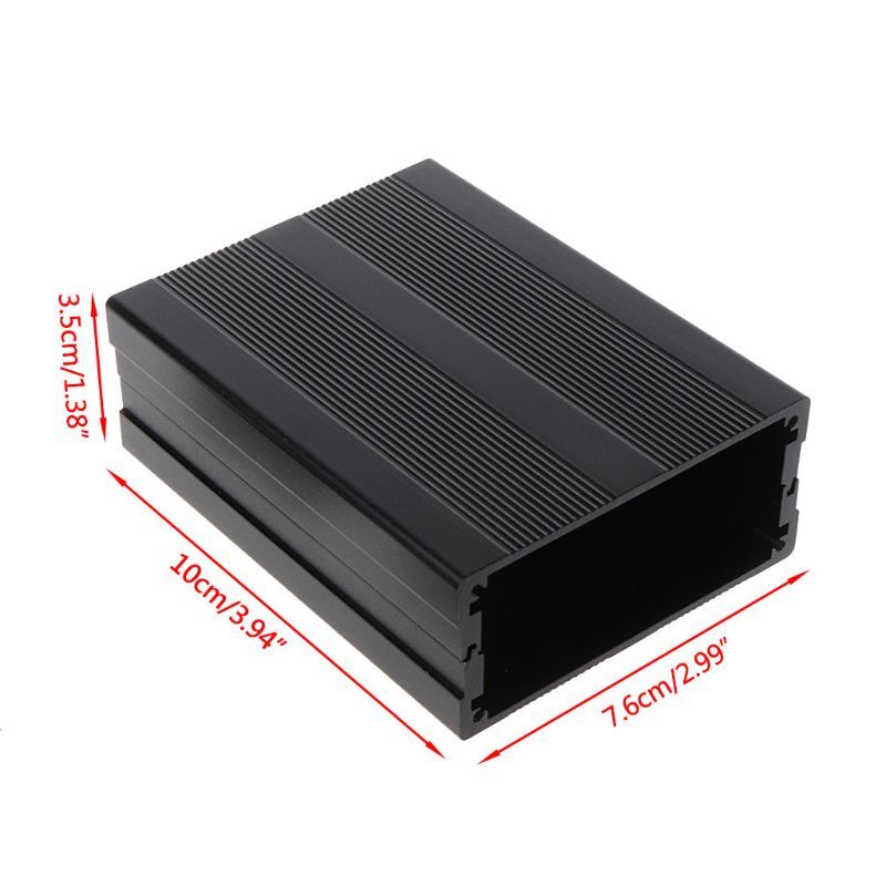 Black 100X76X35 Mm Corrosion resistant Aluminium Split Body Aluminium Box Housing Project Electronic Diy