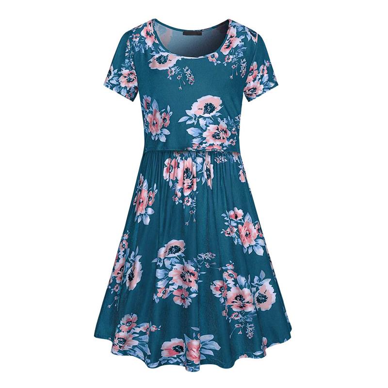 Maternity Dresses Dress Vintage Print Short Sleeve Breast-feeding For Women Pregnant Nursing Casual Pregnancy Clothing, White
Maternity Dresses Dress Vintage Print Short Sleeve Breast-feeding For Women Pregnant Nursing Casual Pregnancy Clothing, White