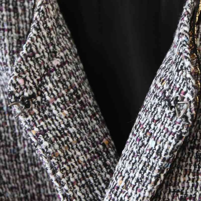 vintage women elegant patchwork jackets autumn fashion ladies knitted coats casual female chic girls outfits 210430