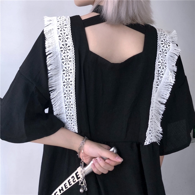 Lolita Dress Japanese Style Kawaii Girl Shirt es Women Party Gothic Harajuku Black Vestidos 25929 210519