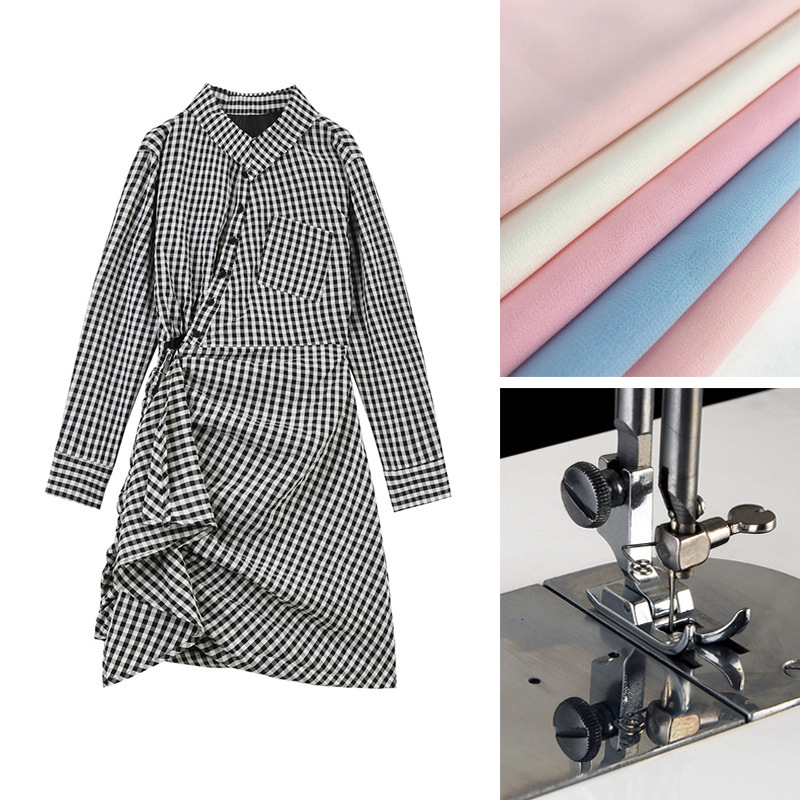 skirt french black and white plaid dress women's korean version close waist thin medium length shirt, Black;gray
skirt french black and white plaid dress women's korean version close waist thin medium length shirt, Black;gray