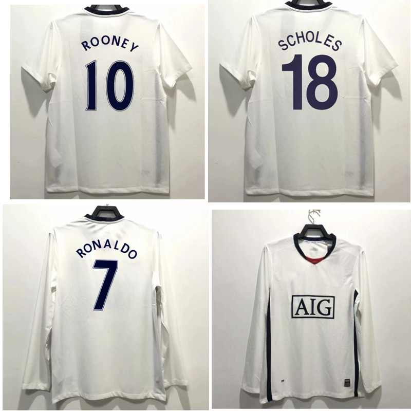 Top 08 09 manchester RONALDO Retro Jerseys Classic Vintage SCHOLES VIDIC Nani Soccer jersey 2008 2009 ROONEY football shirts GIGGS utd white maillot de foot, Manchesterunited0809away
Top 08 09 manchester RONALDO Retro Jerseys Classic Vintage SCHOLES VIDIC Nani Soccer jersey 2008 2009 ROONEY football shirts GIGGS utd white maillot de foot, Manchesterunited0809away
