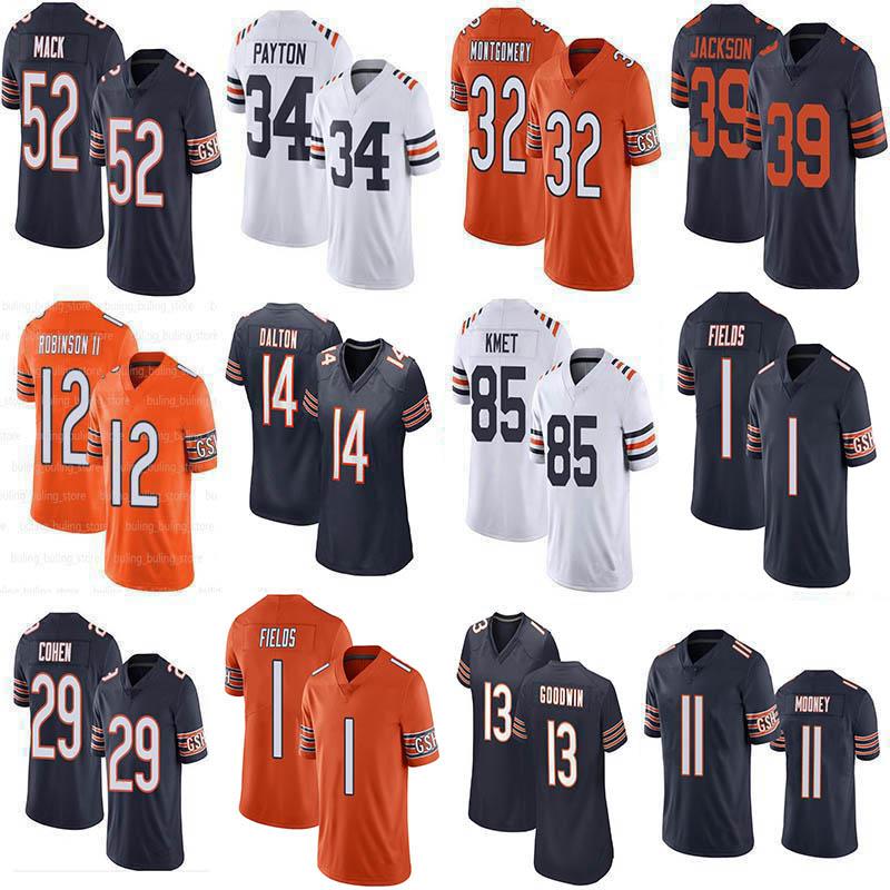 1 Justin Fields 52 Khalil Mack Chicago Mens Football Jerseys 14 Andy Dalton 13 Marquise Goodwin 34 Walter Payton Brian Urlacher Mitchell Trubisky Eddie Jackson, Shown
1 Justin Fields 52 Khalil Mack Chicago Mens Football Jerseys 14 Andy Dalton 13 Marquise Goodwin 34 Walter Payton Brian Urlacher Mitchell Trubisky Eddie Jackson, Shown