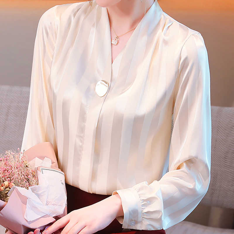 Long Sleeve Blouse Women Blusas Mujer De Moda V-Neck Office Blouse Tops Women Striped Chiffon Blouse Shirt Blusa D997 210602, Blue
Long Sleeve Blouse Women Blusas Mujer De Moda V-Neck Office Blouse Tops Women Striped Chiffon Blouse Shirt Blusa D997 210602, Blue