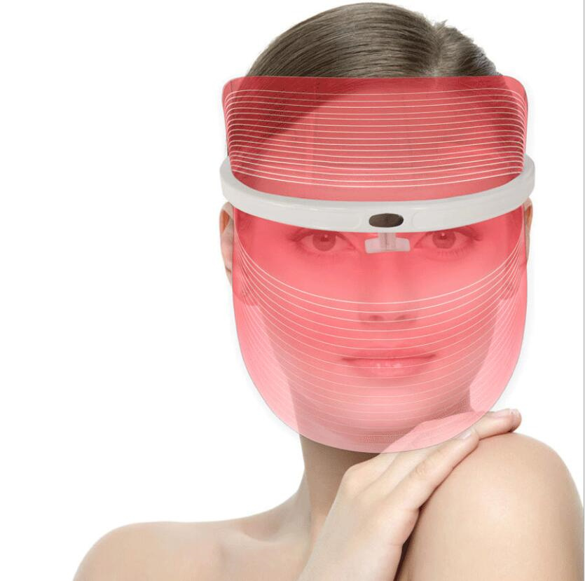 LED Light Therapy Facial Mask USB 3 Colors Skin Care Instrument Face Mask Rejuvenation Wrinkle Ance Removal Beauty Device