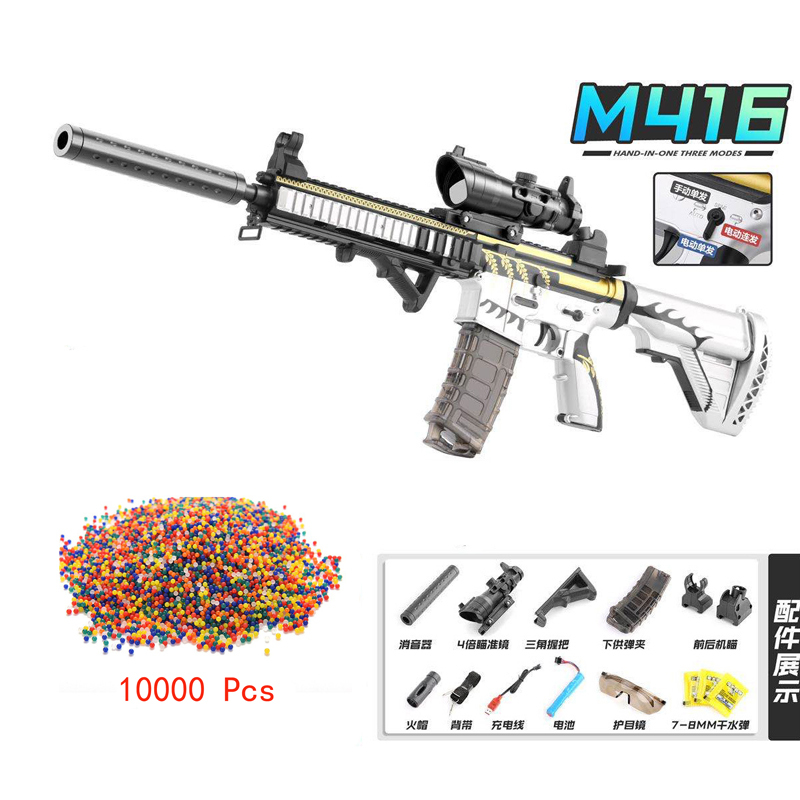 M416 Water Bullet Ball Gel Toy Gun Electric Automatic For Boys Colorful Shooting Paintball Outdoor Game Props CS Fighting
M416 Water Bullet Ball Gel Toy Gun Electric Automatic For Boys Colorful Shooting Paintball Outdoor Game Props CS Fighting