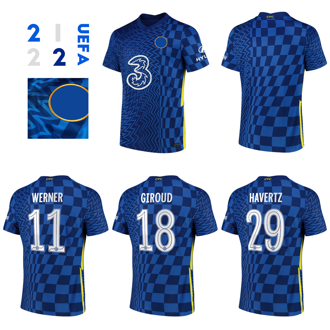 CFC PULISIC 21 22 Home Soccer Jerseys WERNER,GIROUD,HAVERTZ Fans Men Football Shirt(choose flocking)(Champions League font), Black;yellow
CFC PULISIC 21 22 Home Soccer Jerseys WERNER,GIROUD,HAVERTZ Fans Men Football Shirt(choose flocking)(Champions League font), Black;yellow