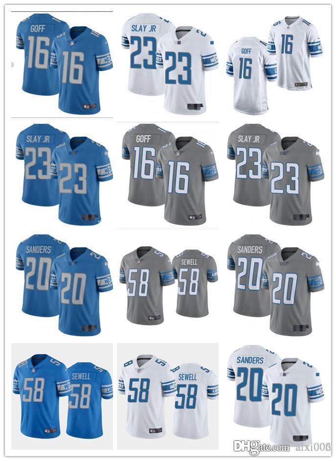 Men Women Youth DetroitLions16 Jared Goff 23 Darius Slay Jr 20 Barry Sanders 58 Penei Sewell White Blue Football Jersey, Colour
Men Women Youth DetroitLions16 Jared Goff 23 Darius Slay Jr 20 Barry Sanders 58 Penei Sewell White Blue Football Jersey, Colour