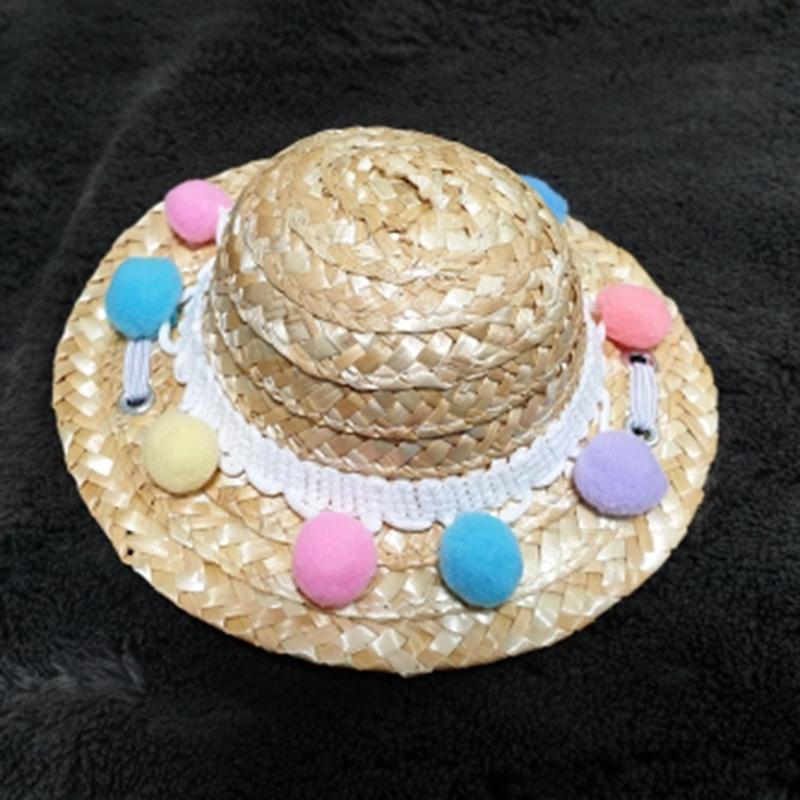 Dog Apparel SZS 2Pc Multicolor Hairball Pet Straw Hat Cat Mexican Sombrero Adjustable Buckle Costume
Dog Apparel SZS 2Pc Multicolor Hairball Pet Straw Hat Cat Mexican Sombrero Adjustable Buckle Costume