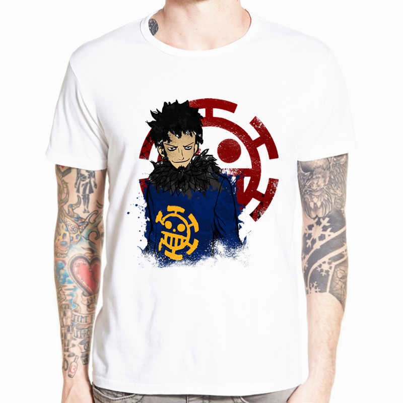 Japanese Anime Luffy Ace Sabo Law Zoro And Nami T-shirt O-Neck Short Sleeves Asian Size Men Women Tshirt HCP4445 210629