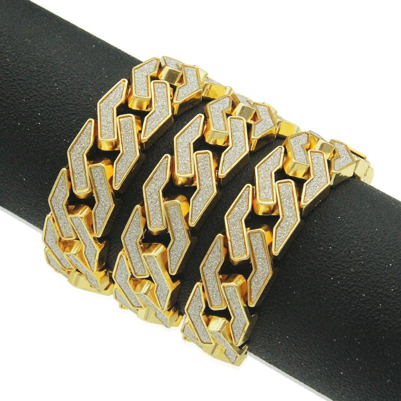 Chains Cool Hip-hop Hiphop Men's Locomotive Domineering Glitter Necklace 17mm Cuban Chain Tide Street Dance Bracelet Jewelry
Chains Cool Hip-hop Hiphop Men's Locomotive Domineering Glitter Necklace 17mm Cuban Chain Tide Street Dance Bracelet Jewelry