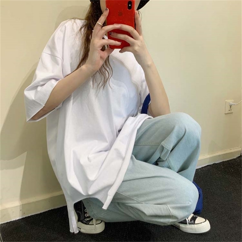 White Tee Tops Minimalist Basic Casual Chic Short Sleeves Streetwear Oversize Loose All Match Fashion T-Shirts 210525, Photo color
White Tee Tops Minimalist Basic Casual Chic Short Sleeves Streetwear Oversize Loose All Match Fashion T-Shirts 210525, Photo color