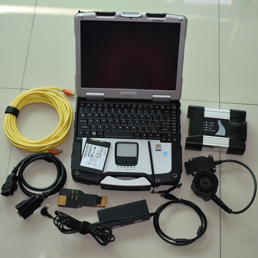 for Bmw Diagnosis Icom Next SW 2024 Latest 1tb Ssd CF-30 Laptop 4g Used TOUCH SCREEN Full Cables Full