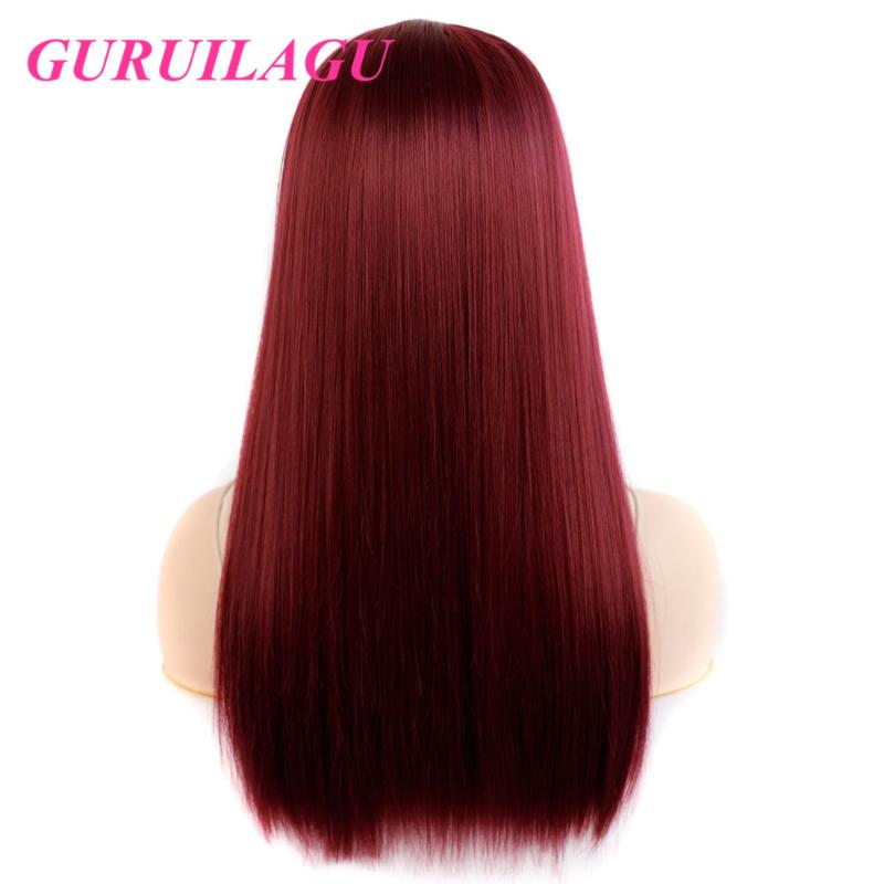 Synthetic Wigs GURUILAGU Headband Wig Straight Long For Black Women Hair Color 99J/613/1B/27