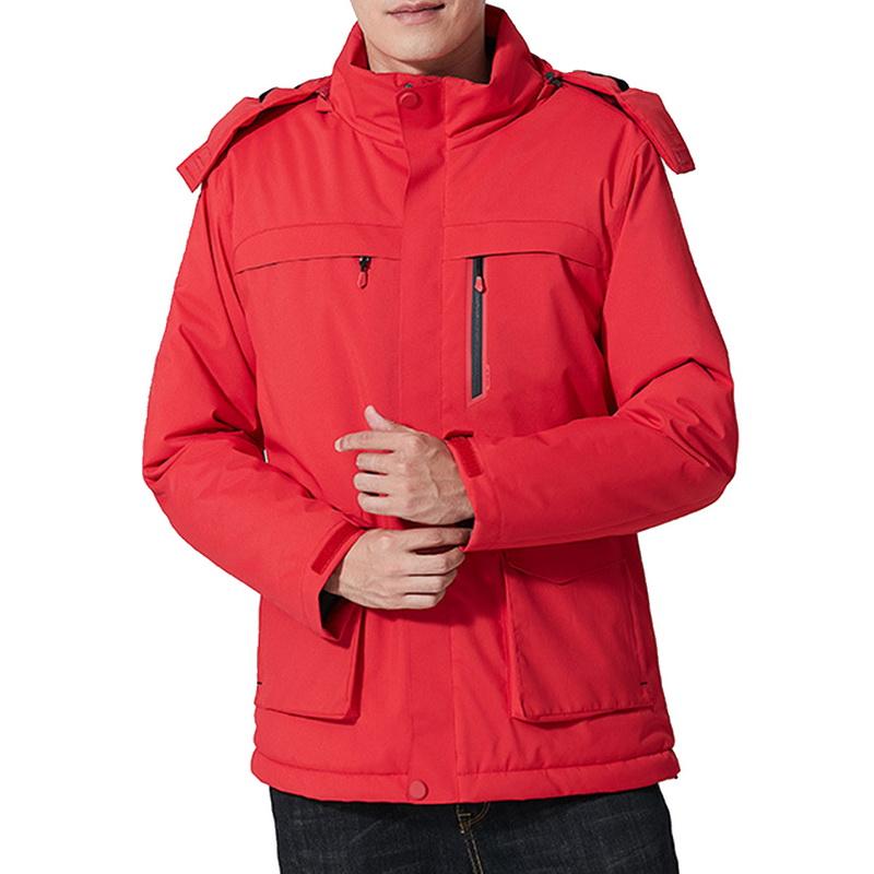 Man Women Heated Jacket USB Charging Cold-Proof Winter Thermal Warm Black Electric Coat Men's Jackets
