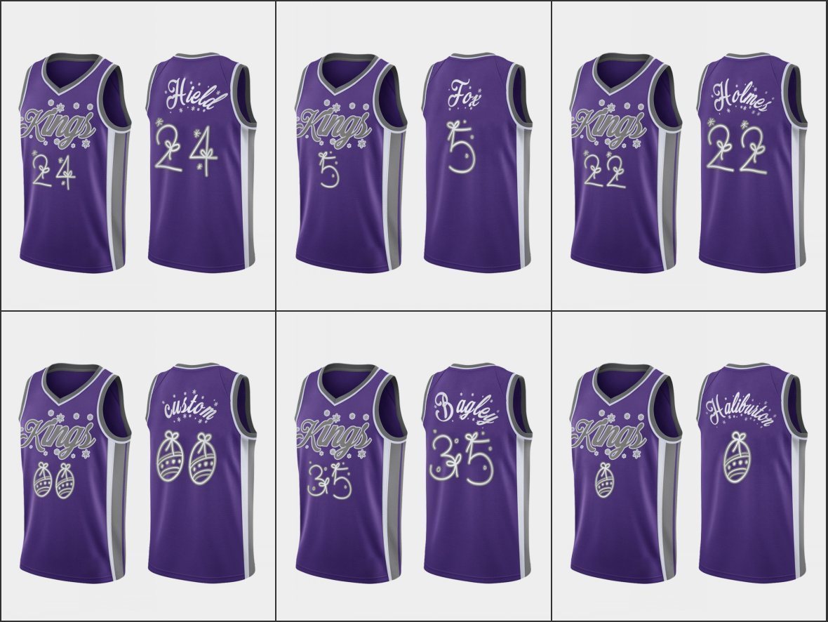 Sacramento's Kings's Men De'Aaron Fox Richaun Holmes Buddy Hield Marvin Bagley III Tyrese Haliburton Custom Christmas Night F, Black;red
Sacramento's Kings's Men De'Aaron Fox Richaun Holmes Buddy Hield Marvin Bagley III Tyrese Haliburton Custom Christmas Night F, Black;red