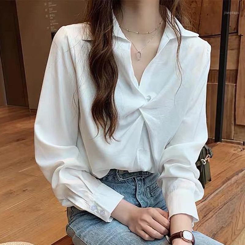 Women's Fashion Spring Autumn Full Long Sleeve Blouse Cross Twist Knot Decoration Ladies V Neck White Solid Color Blouses & Shirts, Blue
Women's Fashion Spring Autumn Full Long Sleeve Blouse Cross Twist Knot Decoration Ladies V Neck White Solid Color Blouses & Shirts, Blue