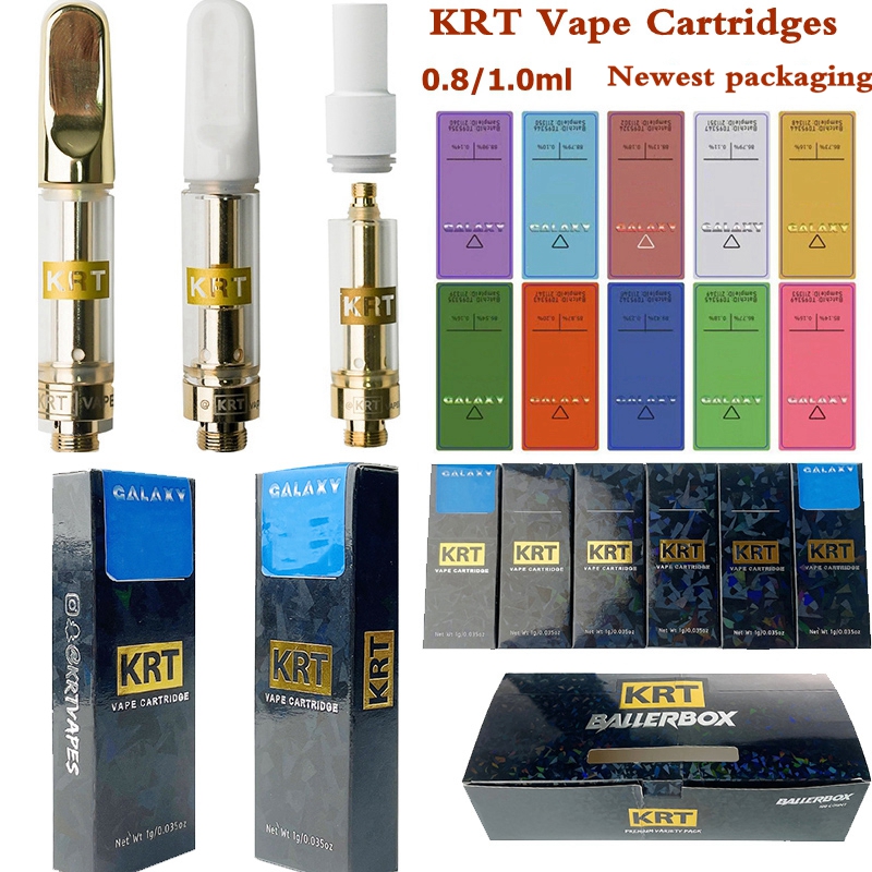 Newest KRT Vape Cartridges 0.8ml 1ml Ceramic Cartridge Atomizers 510 Thread Glass Thick Oil Dab Pen Wax Vaporizer Carts Electronic Cigarettess Empty
Newest KRT Vape Cartridges 0.8ml 1ml Ceramic Cartridge Atomizers 510 Thread Glass Thick Oil Dab Pen Wax Vaporizer Carts Electronic Cigarettess Empty