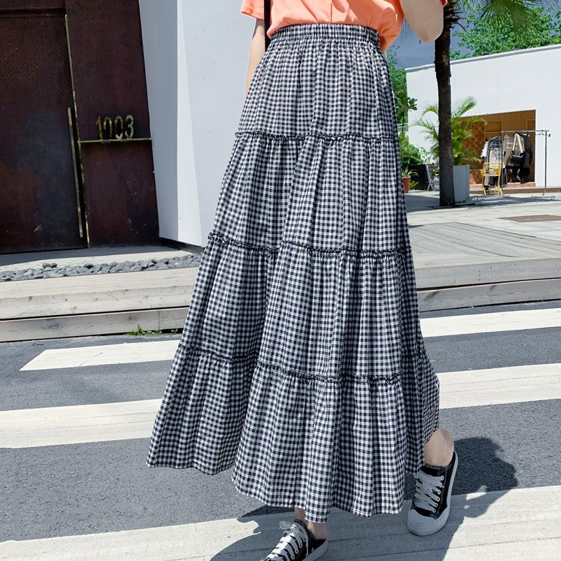 spring summer women skirts vintage plaid skirt womens elastic waist a line long female patchwork pleated maxi high, Black
spring summer women skirts vintage plaid skirt womens elastic waist a line long female patchwork pleated maxi high, Black