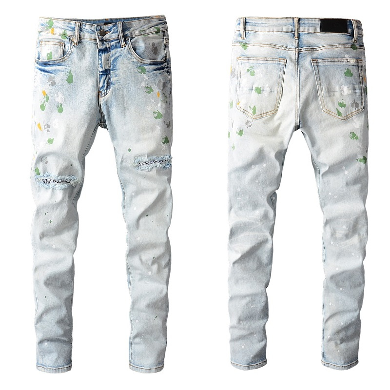 Top Designer Light Blue Jeans Summer Style Casual Slim Fit Mens Jean Fashion High Quality Ripped Holes Youth Denim Pants, Light blue #685
Top Designer Light Blue Jeans Summer Style Casual Slim Fit Mens Jean Fashion High Quality Ripped Holes Youth Denim Pants, Light blue #685