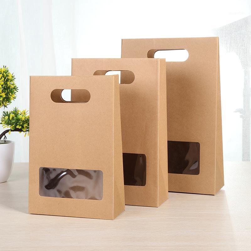 Gift Wrap 10pcs Hand-Held Kraft Paper Gifts Packaging Bags With Transparent Window For Wedding Home Party Candy Bread Baking Takeaway Bag
Gift Wrap 10pcs Hand-Held Kraft Paper Gifts Packaging Bags With Transparent Window For Wedding Home Party Candy Bread Baking Takeaway Bag