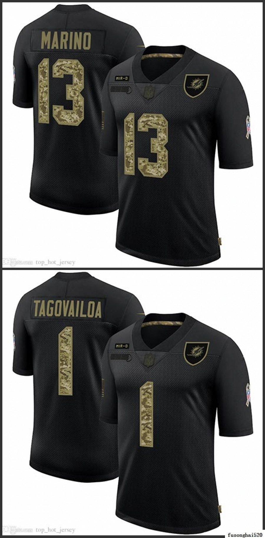 Custom MiamiDolphinsMen #1 Tua Tagovailoa 13 Dan Marino Black Camo Salute to Service Women Youth Limited Jersey
Custom MiamiDolphinsMen #1 Tua Tagovailoa 13 Dan Marino Black Camo Salute to Service Women Youth Limited Jersey